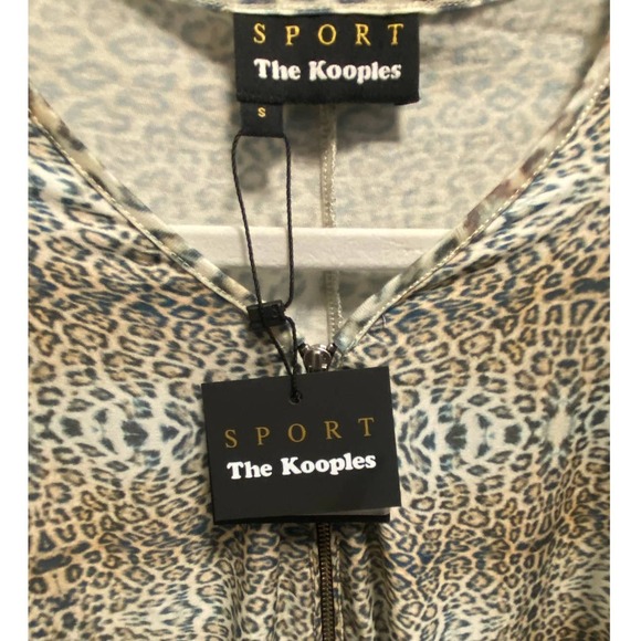 SPORT The Kooples Leopard Print Sleeveless Zipper Front Top Women's Size S - Picture 7 of 13
